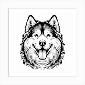 Husky dog 5 Art Print