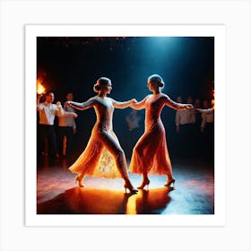 Dancers In Flames 2 Art Print