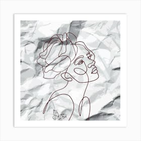 Woman'S Face Art Print