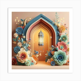 Islamic Arabic Ramadan Kareem Mubarak Lanterns Art Print