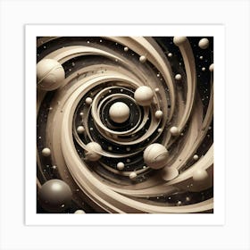 Black and White Abstract Art 376 Art Print