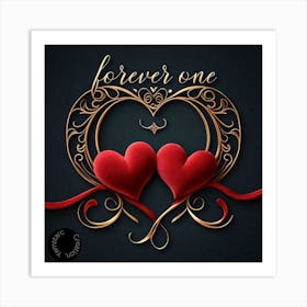 Forever one hearts Art Print