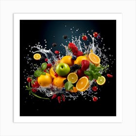 Fruit Splash 17 Art Print