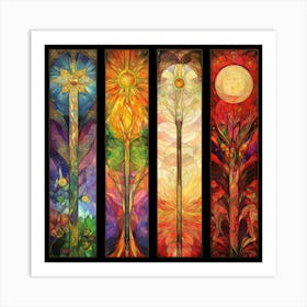 Four Branches Of The Sun Art Print