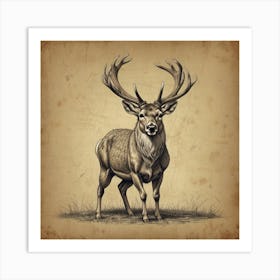 Deer Stag Art Print