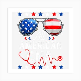 All America Cna Sunglasses Funny American Flag Art Print