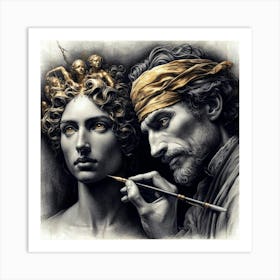 Artist And The Painter Art Print