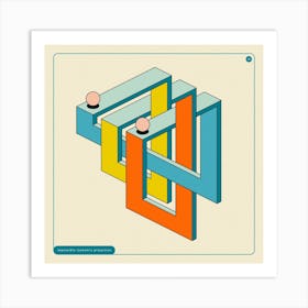 Impossible Geometrics 25 Square Art Print