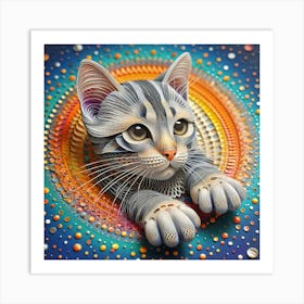 Creative Feline Cat Artwork 35 Art Print