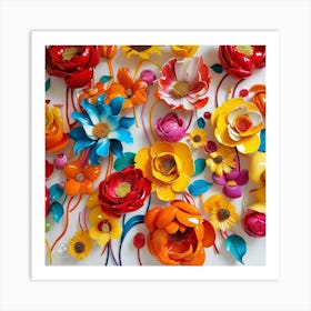 Colorful Flowers Art Print