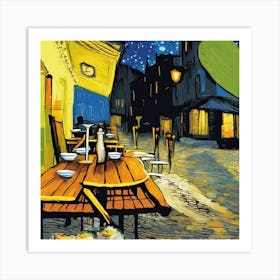 Cafe Terrace At Night, Van Gogh 7 Art Print