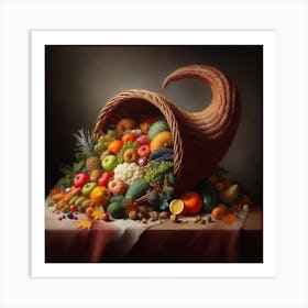 Thanksgiving Basket Art Print