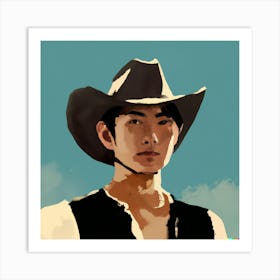 Western Cowboy Art Print