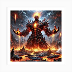 Lord Abyssion Volcanic Eruption Art Print