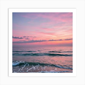 Sunset At The Beach 3 Art Print