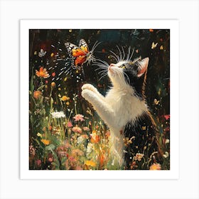 Butterfly Cat 10 Art Print