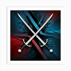 Crossed Swords Art Print