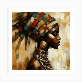 Native African Woman In Traditional Wear 3 Art Print