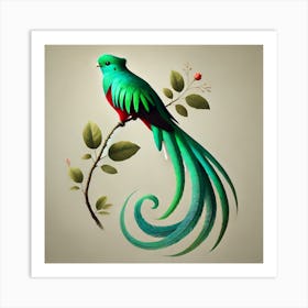 Parrot On A Branch 7 Art Print