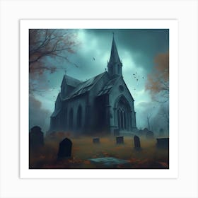 Haunted Church 3 Art Print