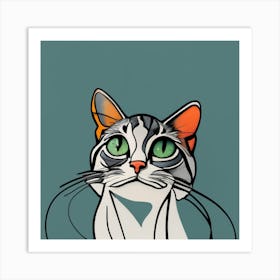 Cat Portrait 1 Art Print