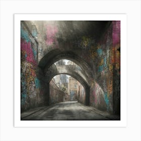 Graffiti Tunnel Art Print