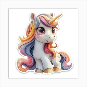 Unicorn Sticker 134 Art Print