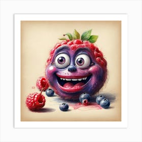 Berry Monster Art Print