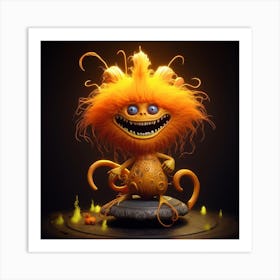 Grumpy Monster Art Print