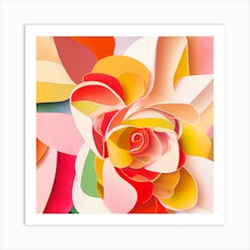 Paper Rose Art Print