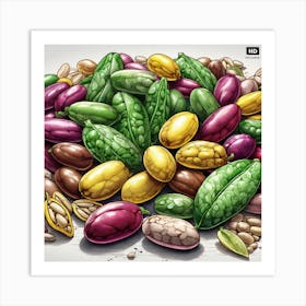 Peas And Beans 1 Art Print