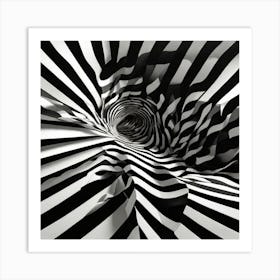 Black and white optical illusion Art Print