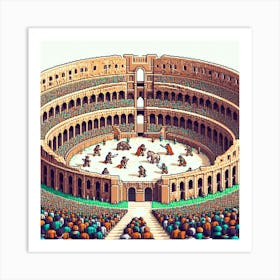 8-bit ancient colosseum 2 Art Print