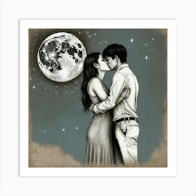 Moon Kiss Art Print