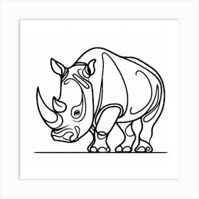 Rhinoceros Picasso style 2 Art Print