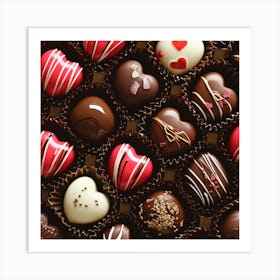 Valentine'S Day Chocolates Art Print