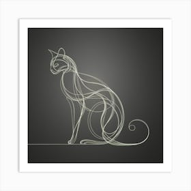 Abstract Cat 2 Art Print