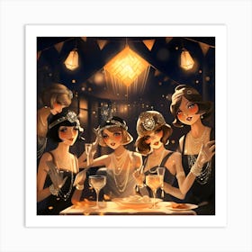 Gatsby Roaring Twenties Party Art Print