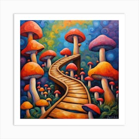 Mushroom Path Art Print