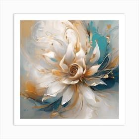 Abstract Flower Painting Art Print