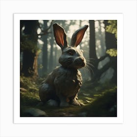 Rabbit In The Woods 51 Art Print