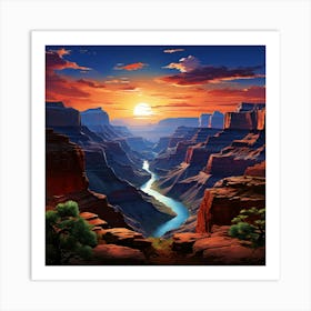 National Park Grand Canyon Summer Art Print