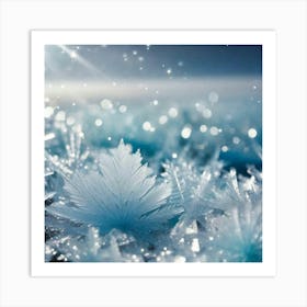 Blue gorgeous icicles Art Print