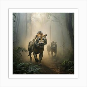 Tiger In The Forest Art Print