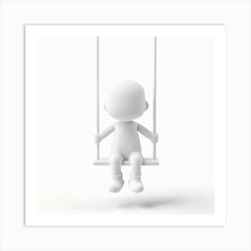 3d Man On Swing Art Print