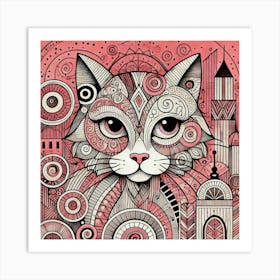 Skye Meow City Cat Art Print