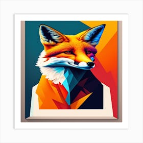 Abstract Fox Art Print