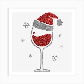 Wine Santa Claus Winter Season Christmas Wine Drinking Art Print