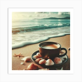 Coffee On The Beach 23 Art Print