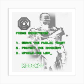 Robocop Prime Directives Art Print